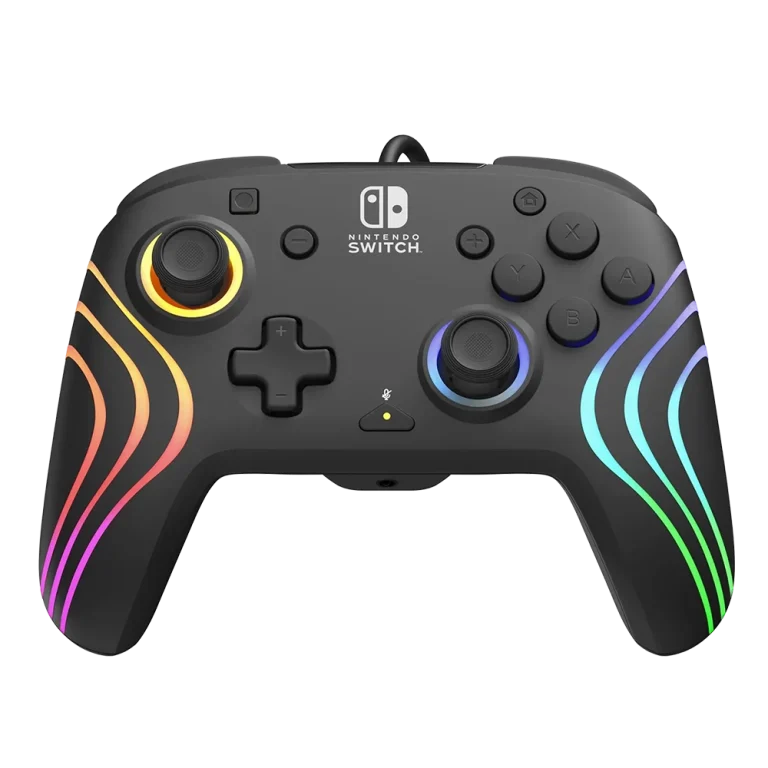 בקר חוטי Nintendo Switch Afterglow Wave RGB - שחור