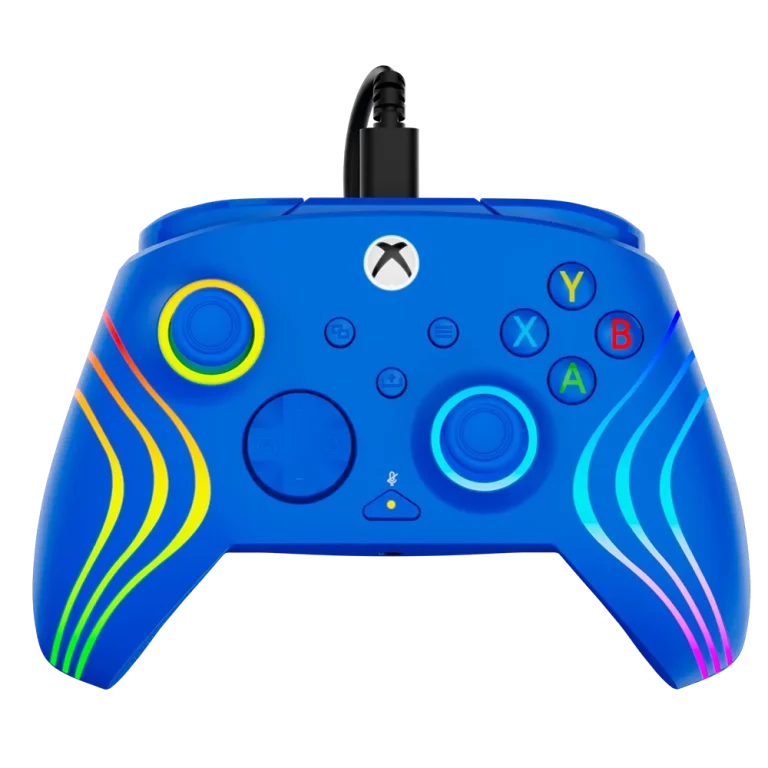 בקר חוטי לגיימינג Turtle Beach Afterglow Wave תאורת RGB – תואם Xbox ו‑PC כחול