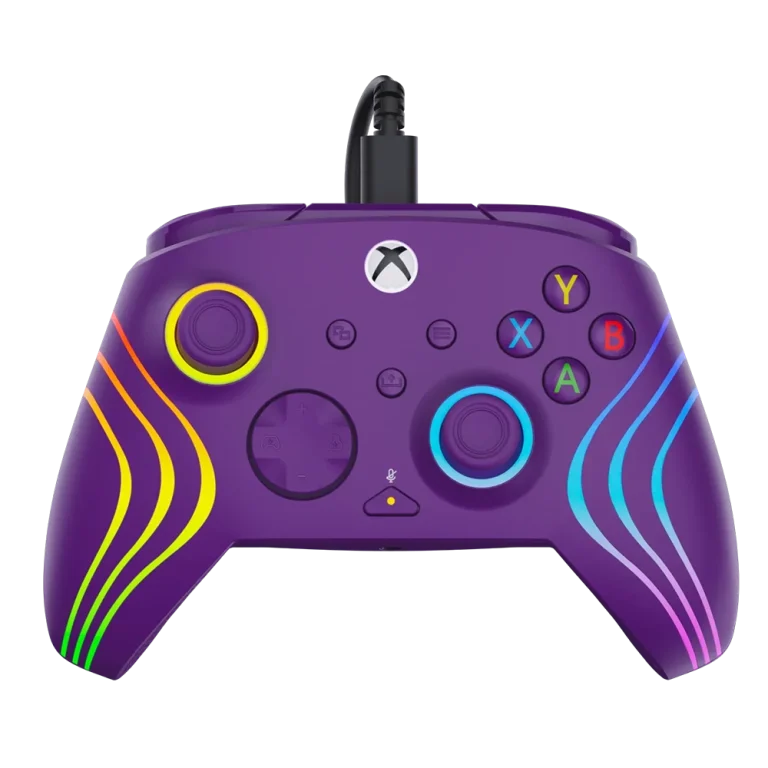 בקר חוטי לגיימינג Turtle Beach Afterglow Wave תאורת RGB – תואם Xbox ו‑PC סגול