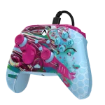 בקר גיימינג חוטי דגם PDP Rematch™ Glow Advanced Wired בצבע תכלת/ורוד מבית Turtle Beach