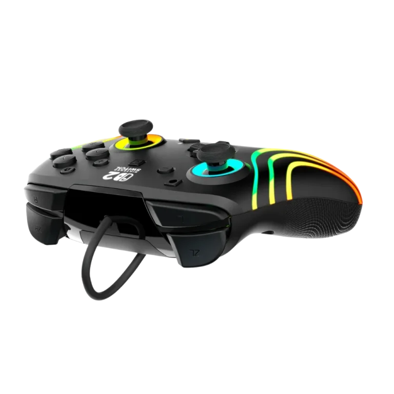 בקר גיימינג חוטי ל-Nintendo Switch 2 דגם Afterglow™ Wave Wired Controller בצבע שחור מבית Turtle Beach