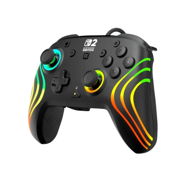 בקר גיימינג חוטי ל-Nintendo Switch 2 דגם Afterglow™ Wave Wired Controller בצבע שחור מבית Turtle Beach