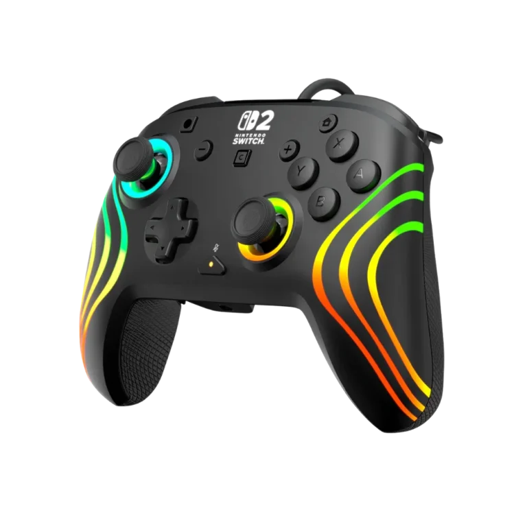 בקר גיימינג חוטי ל-Nintendo Switch 2 דגם Afterglow™ Wave Wired Controller בצבע שחור מבית Turtle Beach