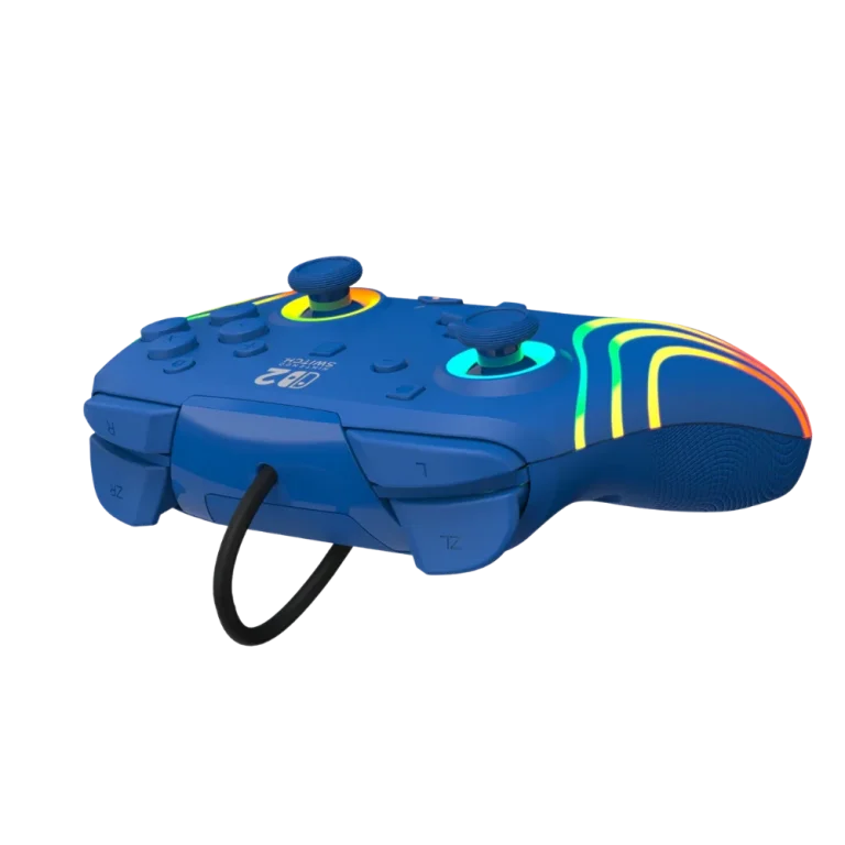 בקר גיימינג חוטי ל-Nintendo Switch 2 דגם Afterglow™ Wave Wired Controller בצבע כחול מבית Turtle Beach