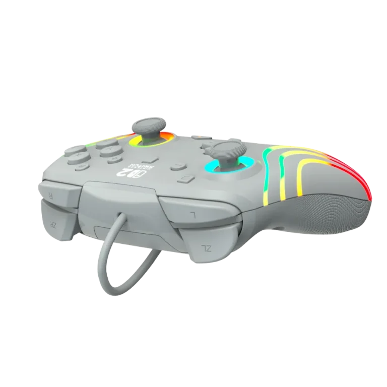 בקר גיימינג חוטי ל-Nintendo Switch 2 דגם Afterglow™ Wave Wired Controller בצבע אפור מבית Turtle Beach