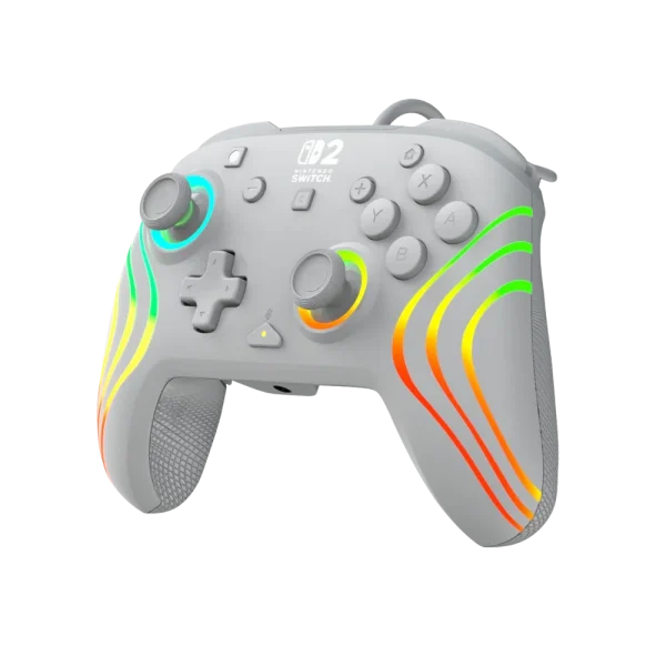 בקר גיימינג חוטי ל-Nintendo Switch 2 דגם Afterglow™ Wave Wired Controller בצבע אפור מבית Turtle Beach