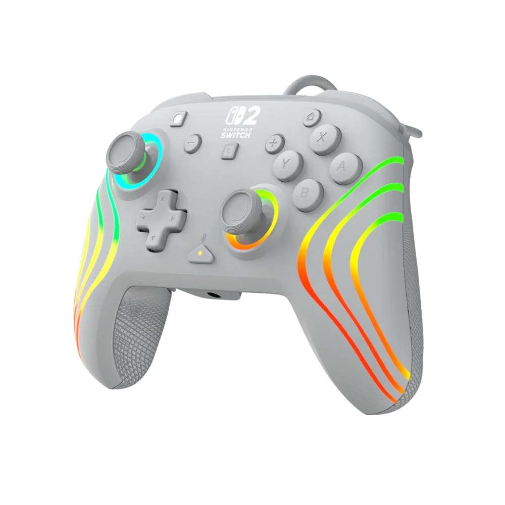 בקר גיימינג חוטי ל-Nintendo Switch 2 דגם Afterglow™ Wave Wired Controller בצבע אפור מבית Turtle Beach בקר גיימינג חוטי ל-Nintendo Switch 2 דגם Afterglow™ Wave Wired Controller בצבע אפור מבית Turtle Beach