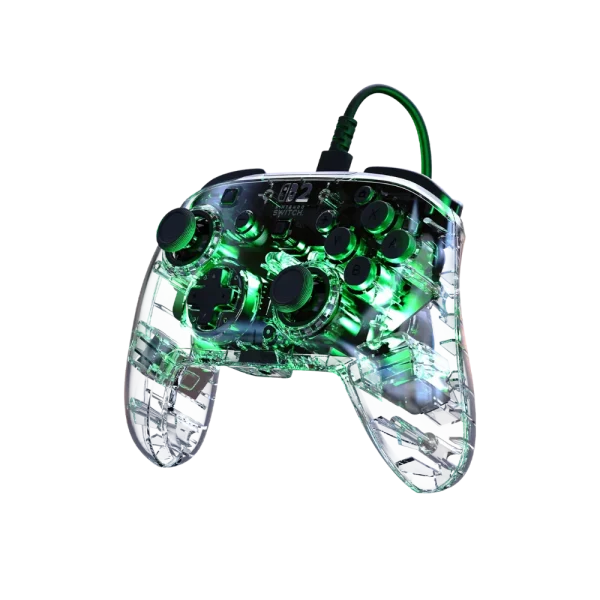 בקר גיימינג חוטי ל-Nintendo Switch 2 דגם Afterglow™ Wired Controller בצבע שקוף מבית Turtle Beach