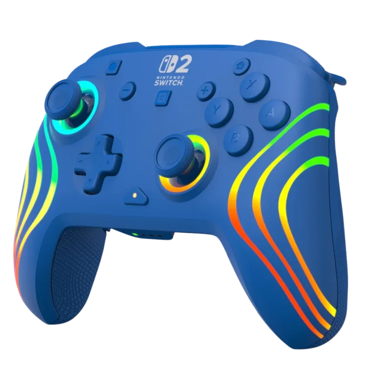 בקר גיימינג אלחוטי ל-Nintendo Switch 2 דגם Afterglow Wave Wireless Controller בצבע כחול מבית Turtle Beach