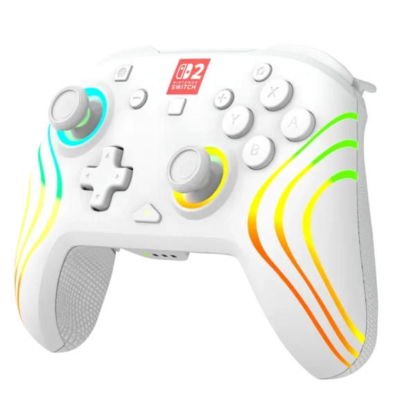 בקר גיימינג אלחוטי ל-Nintendo Switch 2 דגם Afterglow Wave Wireless Controller בצבע לבן מבית Turtle Beach