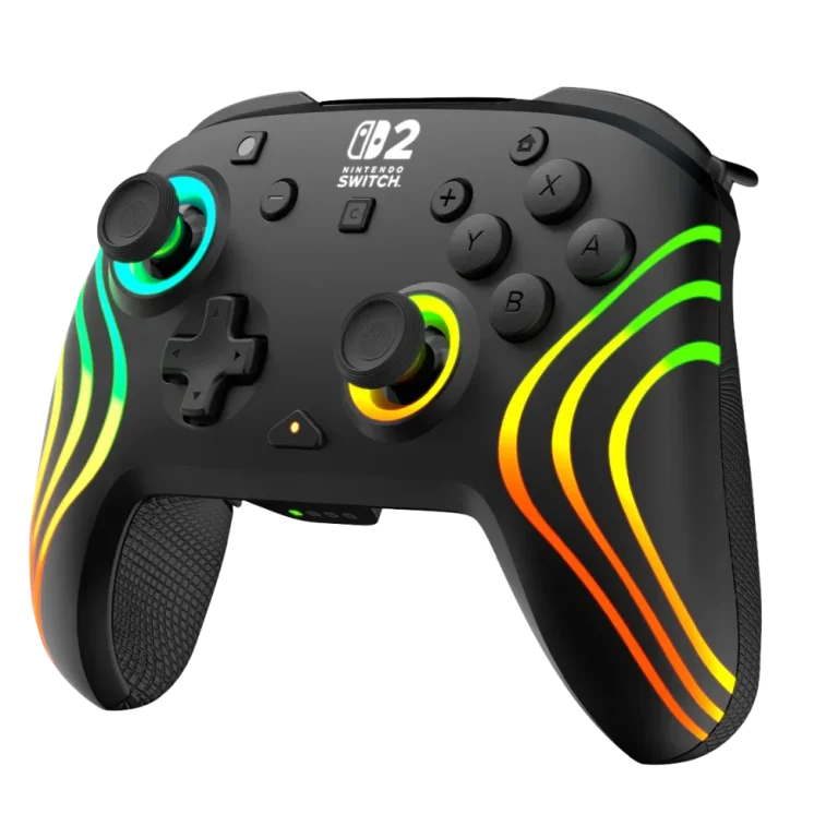 בקר גיימינג אלחוטי ל-Nintendo Switch 2 דגם Afterglow Wave Wireless Controller בצבע שחור מבית Turtle Beach