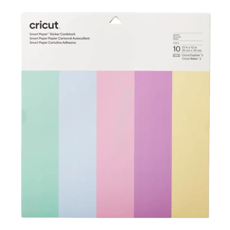 נייר קארדסטוק CRICUT  דביק -פסטל  (33 ס"מ על 33 ס"מ)