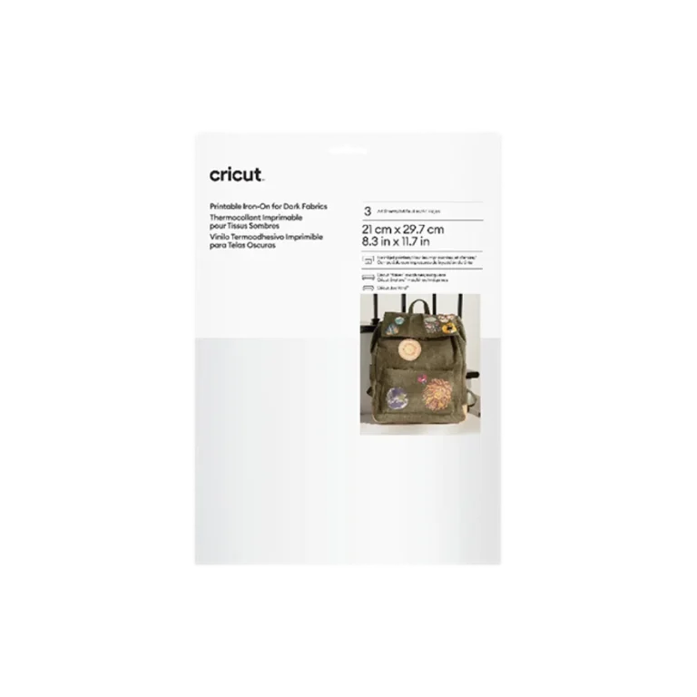 איירון און לבד כהה Cricut Print. I-O Dark Fabric A4 (3)