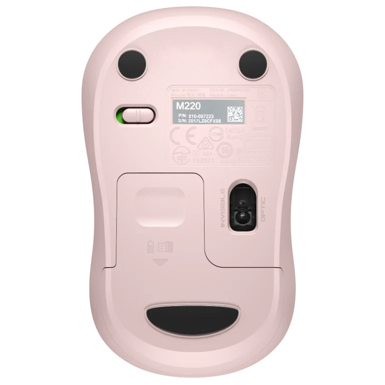 עכבר אלחוטי Logitech M240 Silent Bluetooth – צבע ורוד