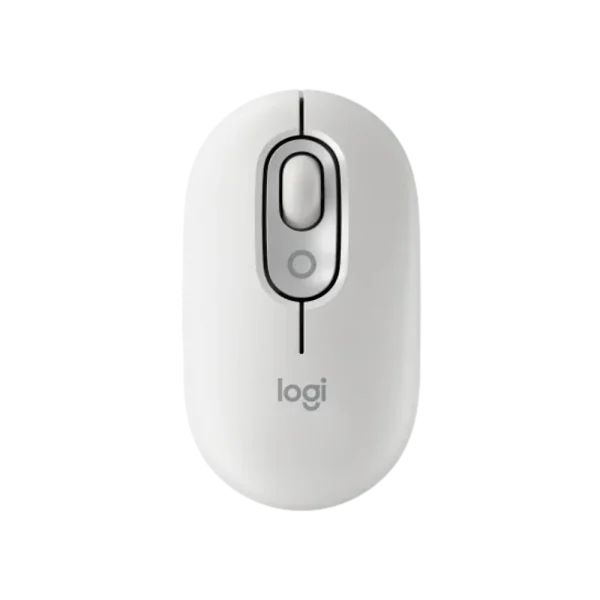 עכבר אלחוטי בצבע אוף-ווייט LOGITECH POP EMOJI
