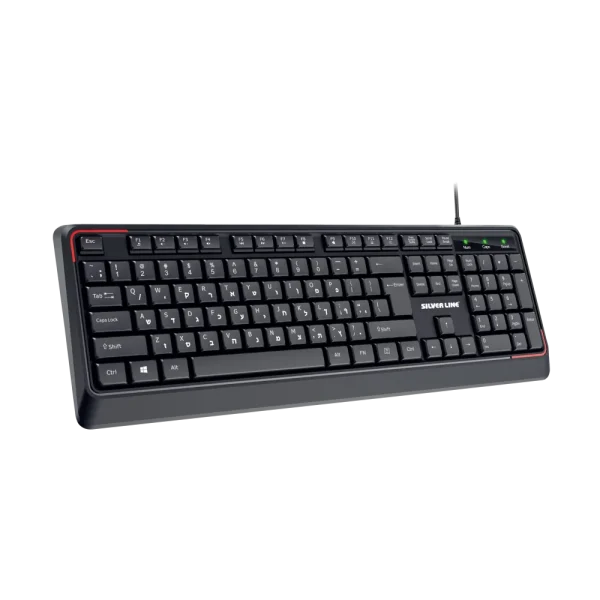 מקלדת עברית/אנגלית דגם SL KB-845HE מבית SILVER LINE