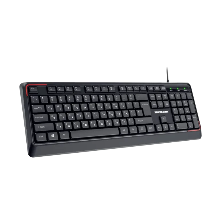 מקלדת עברית/אנגלית דגם SL KB-845HE מבית SILVER LINE