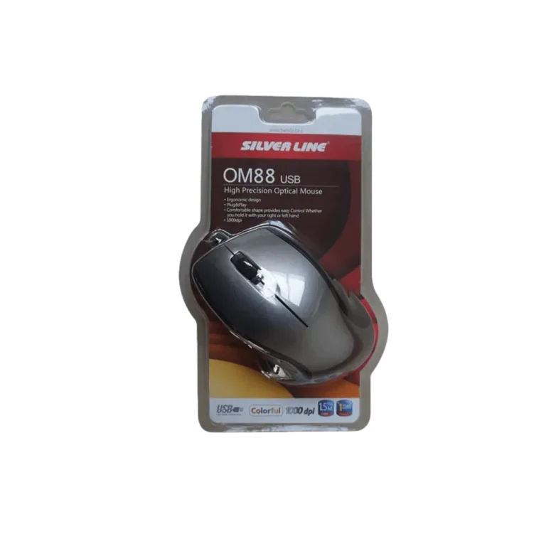 עכבר חוטי Silver Line OM88 USB בצבע אפור