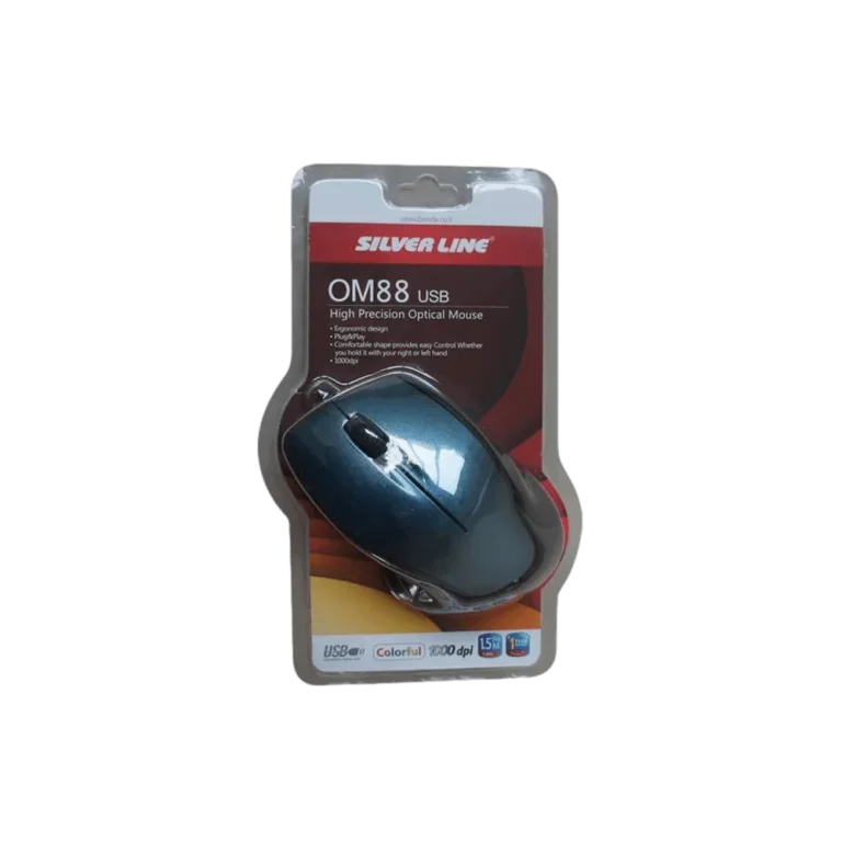 עכבר חוטי Silver Line OM88 USB בצבע כחול