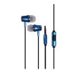 אוזניות חוטיות + מיקרופון Sliver Line FDH-105 - כחול