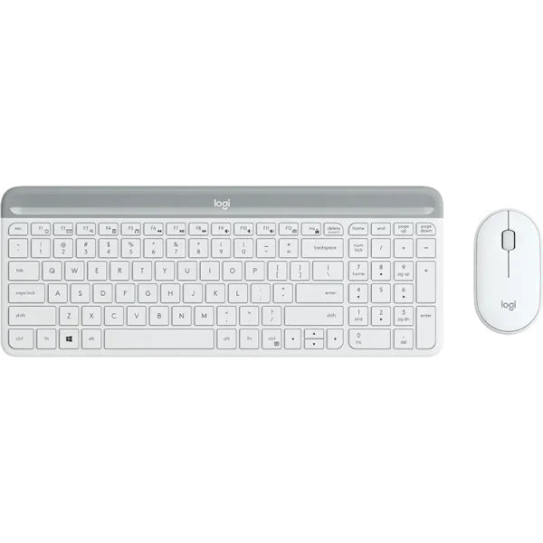 מקלדת דקה ועכבר מבית LOGITECH דגם MK470 בצבע לבן