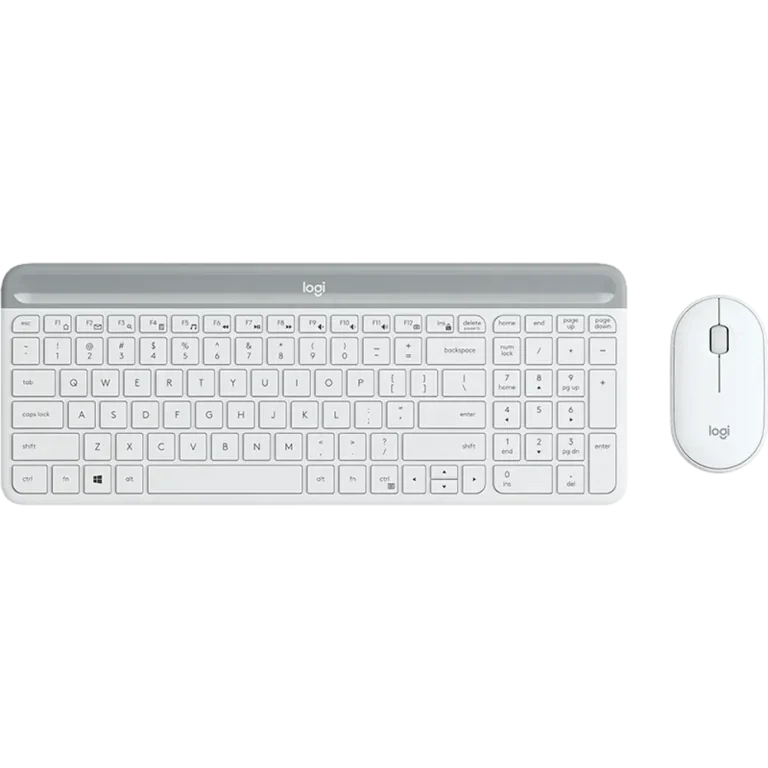 מקלדת דקה ועכבר מבית LOGITECH דגם MK470 בצבע לבן
