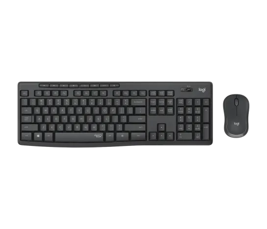 מקלדת ועכבר אלחוטיים  Logitech MK295 Silent בצבע אפור בעברית ואנגלית