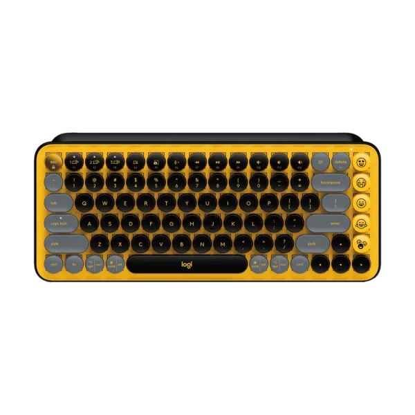 מקלדת מכאנית אלחוטית שחור צהוב LOGITECH POP KEYS