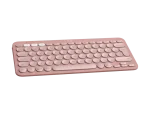 מקלדת  Logitech PEBBLE KEYS 2 K380S- צבע ורוד