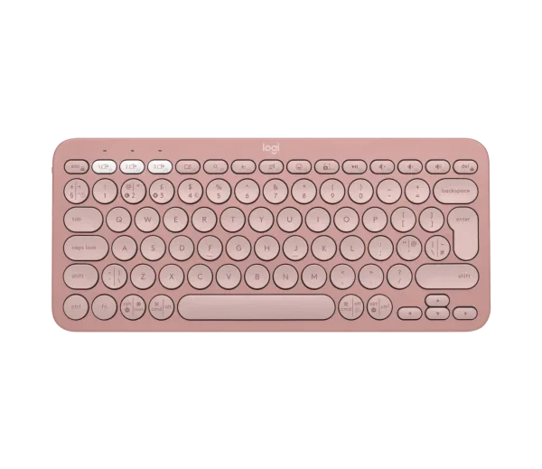 מקלדת  Logitech PEBBLE KEYS 2 K380S- צבע ורוד