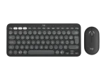 סט מקלדת ועכבר  Logitech PEBBLE 2 COMBO K380S +M350S- צבע גרפיט