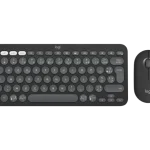 סט מקלדת ועכבר  Logitech PEBBLE 2 COMBO K380S +M350S- צבע גרפיט