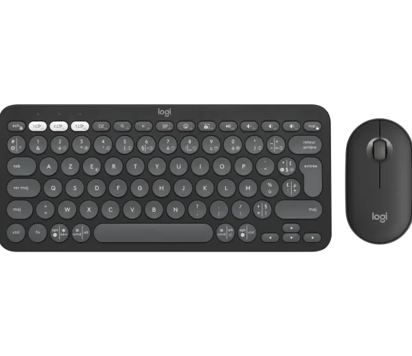 סט מקלדת ועכבר  Logitech PEBBLE 2 COMBO K380S +M350S- צבע גרפיט