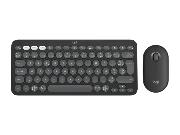 סט מקלדת ועכבר  Logitech PEBBLE 2 COMBO K380S +M350S- צבע גרפיט