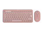 סט מקלדת ועכבר  Logitech PEBBLE 2 COMBO K380S +M350S- צבע ורוד