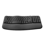 מקלדת ארגונומית אלחוטית Logitech WAVE KEYS-בצבע שחור