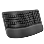 מקלדת ארגונומית אלחוטית Logitech WAVE KEYS-בצבע שחור