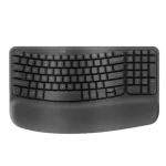 מקלדת ארגונומית אלחוטית Logitech WAVE KEYS-בצבע שחור