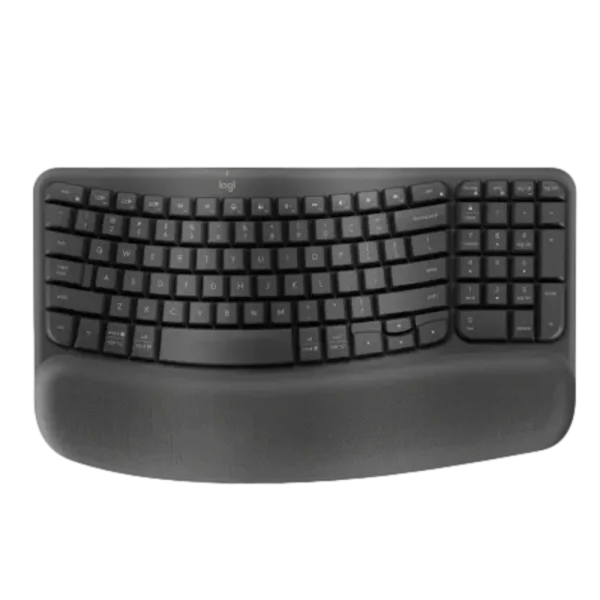 מקלדת ארגונומית אלחוטית Logitech WAVE KEYS-בצבע שחור