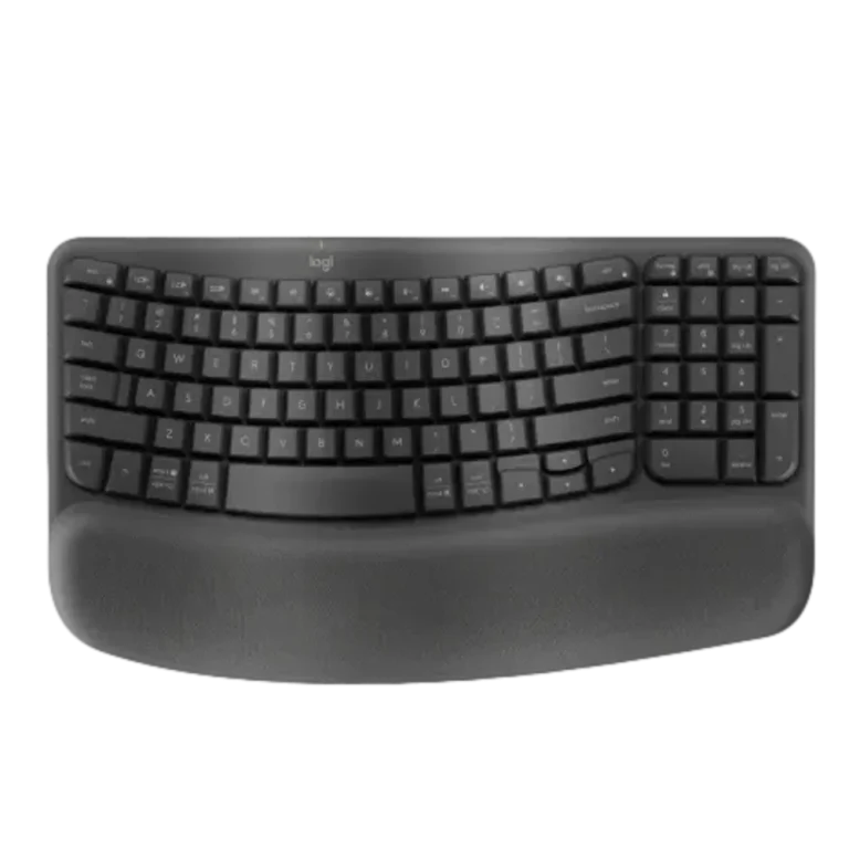 מקלדת ארגונומית אלחוטית Logitech WAVE KEYS-בצבע שחור