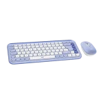סט מקלדת ועכבר אלחוטיים בצבע לילך LOGITECH POP ICON COMBO