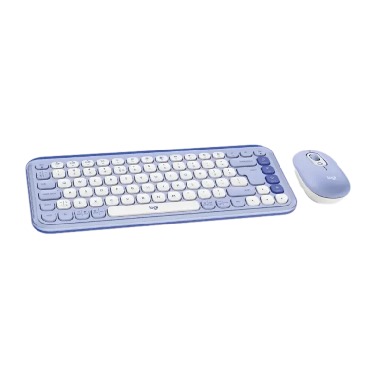 סט מקלדת ועכבר אלחוטיים בצבע לילך LOGITECH POP ICON COMBO