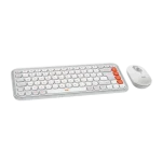 סט מקלדת ועכבר אלחוטיים בצבע אוף-וויט LOGITECH POP ICON COMBO