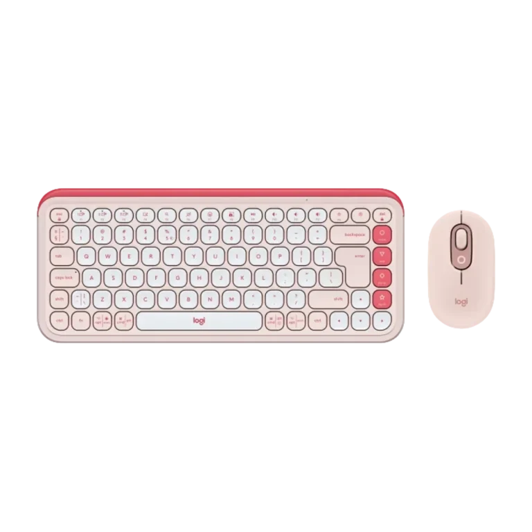סט מקלדת ועכבר אלחוטיים בצבע ורוד LOGITECH POP ICON COMBO