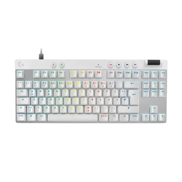 מקלדת גיימינג חוטית PRO X TKL RAPID בצבע לבן מבית LOGITECH