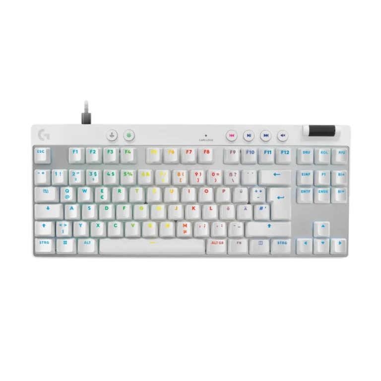 מקלדת גיימינג חוטית PRO X TKL RAPID בצבע לבן מבית LOGITECH