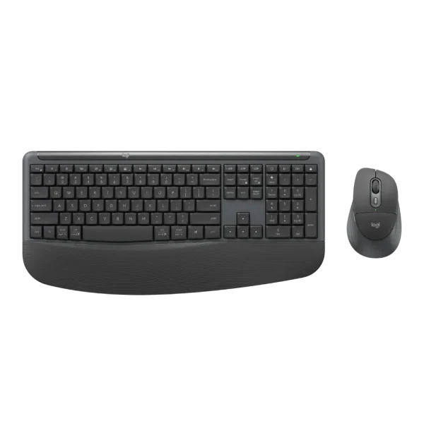 מקלדת ועכבר אלחוטיים דגם Signature Comfort Plus MK880 בצבע אפור כהה מבית Logitech