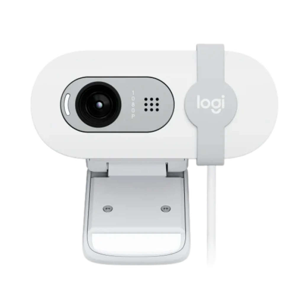 מצלמת רשת Logitech BRIO 100 - בצבע לבן מצלמת רשת Logitech BRIO 100 - בצבע לבן