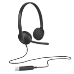 אוזניות ומיקרופון Logitech USB H340