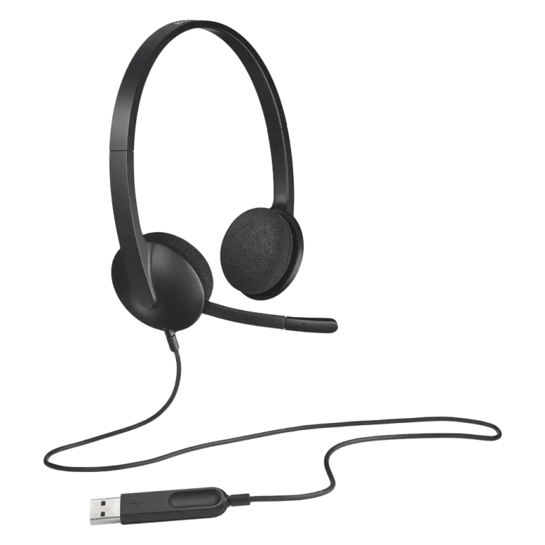 אוזניות ומיקרופון Logitech USB H340